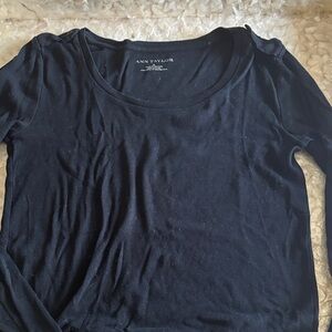 Ann Taylor Classic Black Long Sleeve Top